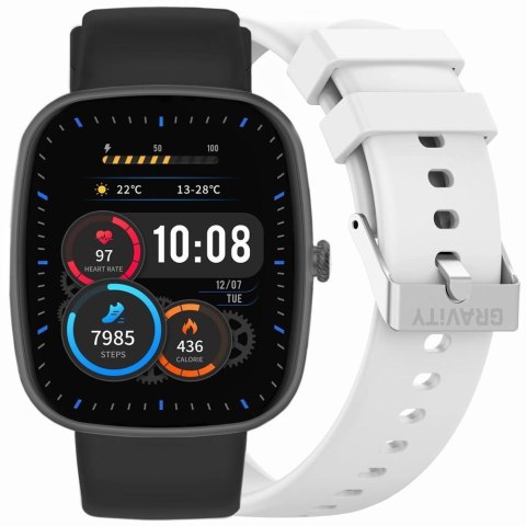 Smartwatch Gravity GT18-10 - Czarny, Asystent Głosowy, 2 Paski