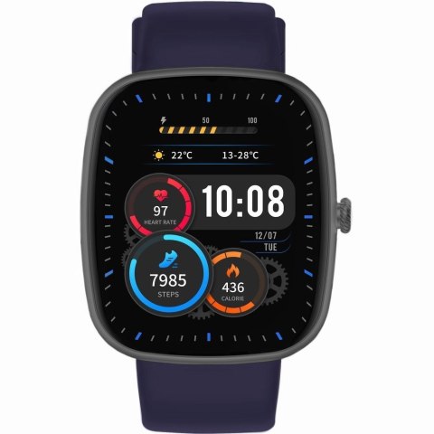 Smartwatch Gravity GT18-9 - Czarny/Fioletowy, BT Call