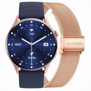 Smartwatch Gravity GT11-6 Różowe Złoto Pasek + Bransoleta