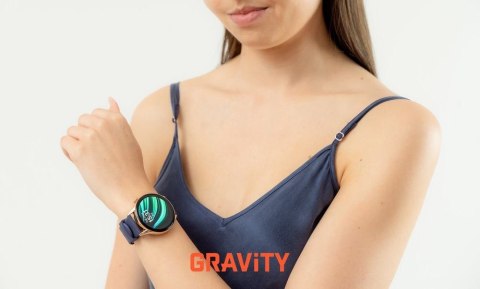 Smartwatch Gravity GT11-6 Różowe Złoto Pasek + Bransoleta