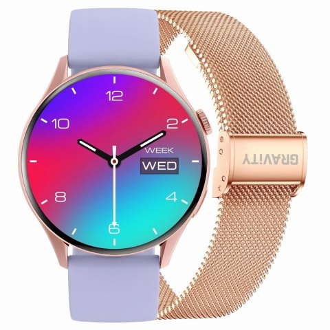 Smartwatch Gravity GT11-7 Różowe Złoto Pasek + Bransoleta