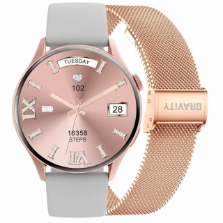 Smartwatch Gravity GT11-8 Różowe Złoto Pasek + Bransoleta