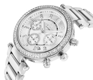 Zegarek Damski Giewont Sapphire Srebrny GW3380-B1 Chronograf