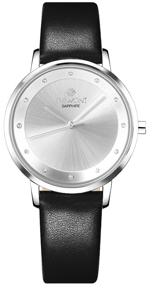 Zegarek Damski Giewont Sapphire Srebrny GW4130-A1 na Pasku