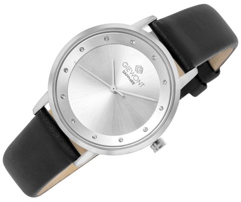 Zegarek Damski Giewont Sapphire Srebrny GW4130-A1 na Pasku