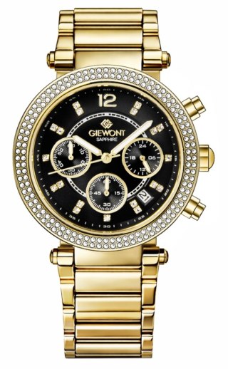 Zegarek Damski Giewont Sapphire Złoty z Chronografem GW3380-B3