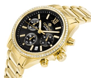 Zegarek Damski Giewont Sapphire Złoto Czarny Chronograf GW3670-B3