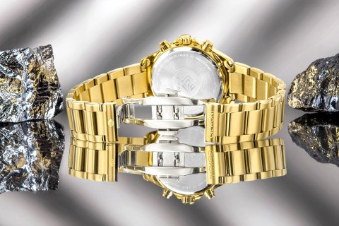 Zegarek Damski Giewont Sapphire Złoto Czarny Chronograf GW3670-B3