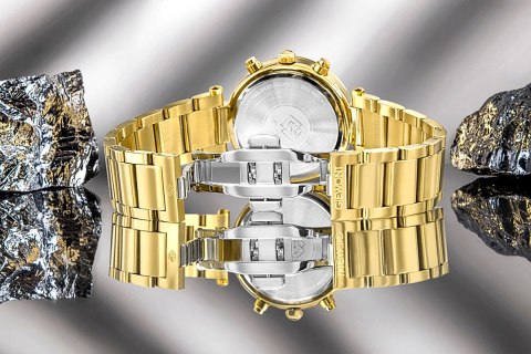 Zegarek Damski Giewont Sapphire Chronograf Złoto-Srebrny