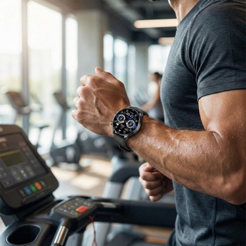 Smartwatch Gravity GT35-1 Czarny - AMOLED, Kompas, AI