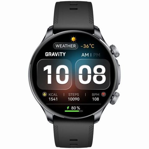 Smartwatch Gravity GT35-1 Czarny - AMOLED, Kompas, AI