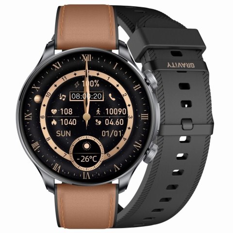 Smartwatch Gravity GT35-1 Czarny - AMOLED, Kompas, AI