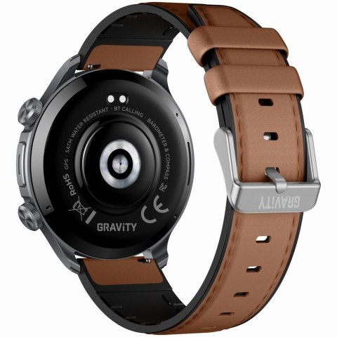 Smartwatch Gravity GT35-1 Czarny - AMOLED, Kompas, AI