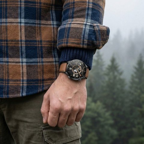 Smartwatch Gravity GT35-1 Czarny - AMOLED, Kompas, AI