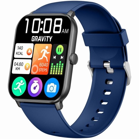 Smartwatch Gravity GT36-6 Czarny z Niebieskim Paskiem