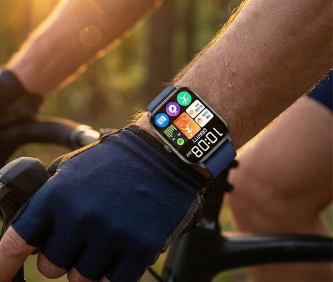 Smartwatch Gravity GT36-6 Czarny z Niebieskim Paskiem