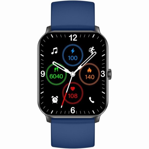 Smartwatch Gravity GT36-6 Czarny z Niebieskim Paskiem