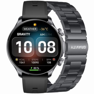 Smartwatch Gravity GT35-2 Czarny z Bransoletą i Paskiem