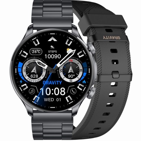 Smartwatch Gravity GT35-2 Czarny z Bransoletą i Paskiem