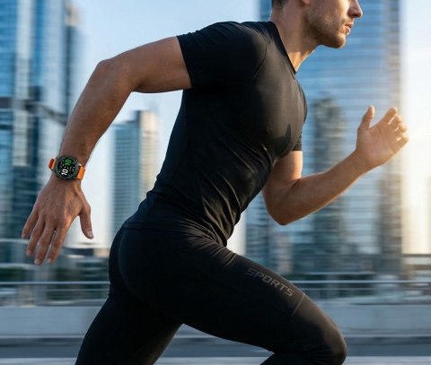 Smartwatch Gravity GT41-4 - Pomarańczowy Pasek i Bransoleta
