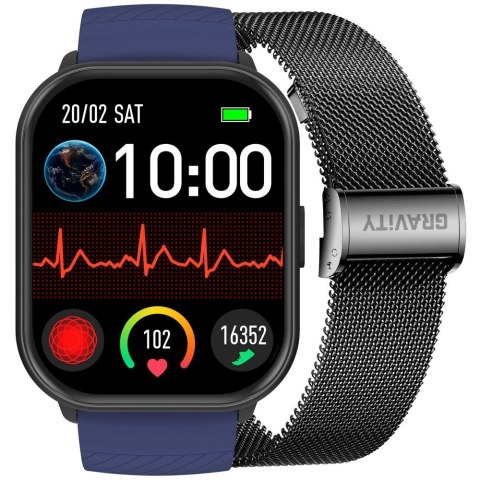 Smartwatch Gravity GT43-5 z Paskiem i Bransoletą Mesh
