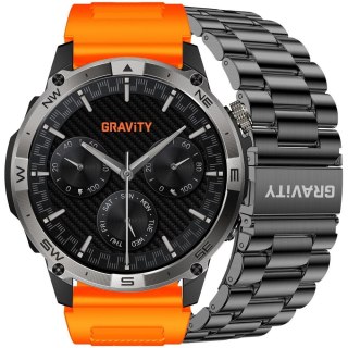 Smartwatch Gravity GT46-4 Czarny z paskiem i bransoletą