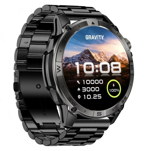 Smartwatch Gravity GT46-4 Czarny z paskiem i bransoletą
