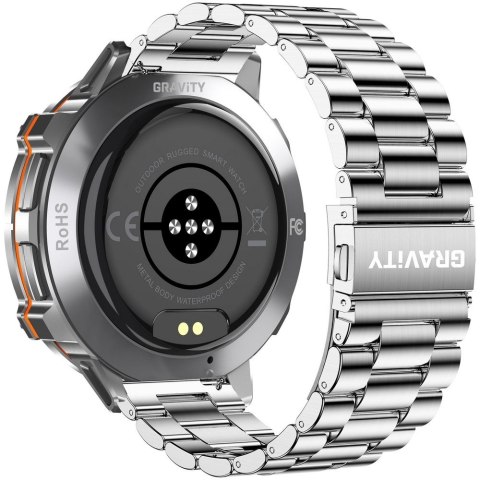 Smartwatch Gravity GT42-3 Grafitowy z Bransoletą