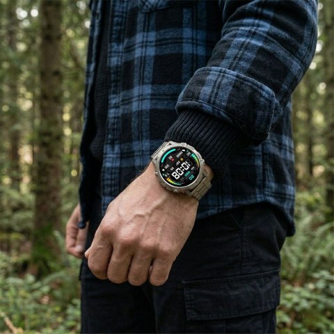 Smartwatch Gravity GT42-4 Grafitowy + Pomarańczowy Pasek