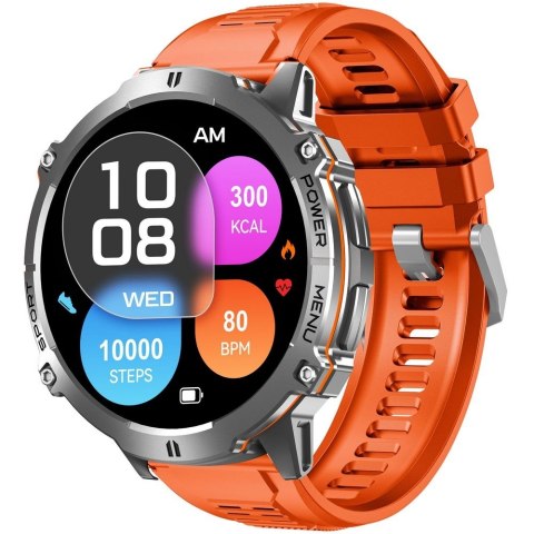 Smartwatch Gravity GT42-4 Grafitowy + Pomarańczowy Pasek
