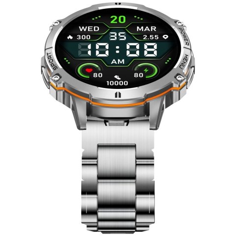 Smartwatch Gravity GT42-4 Grafitowy + Pomarańczowy Pasek