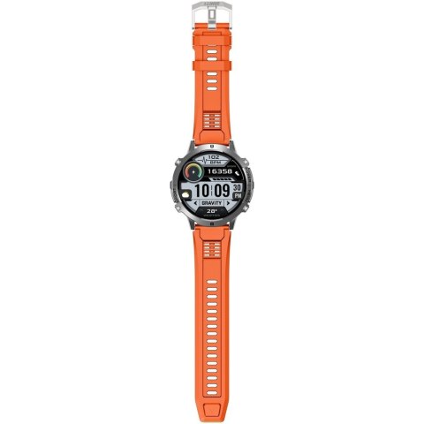 Smartwatch Gravity GT42-4 Grafitowy + Pomarańczowy Pasek