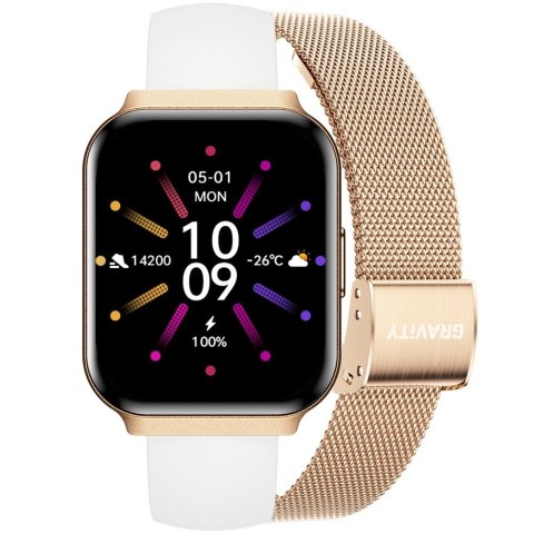Smartwatch Gravity GT44-1 Różowe Złoto + Pasek i Bransoleta