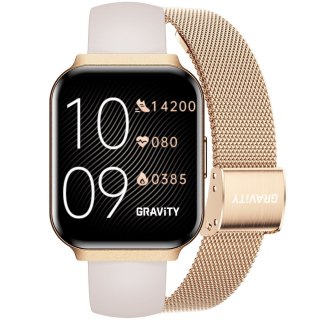 Smartwatch Gravity GT44-2 Różowe Złoto + Pasek i Bransoleta