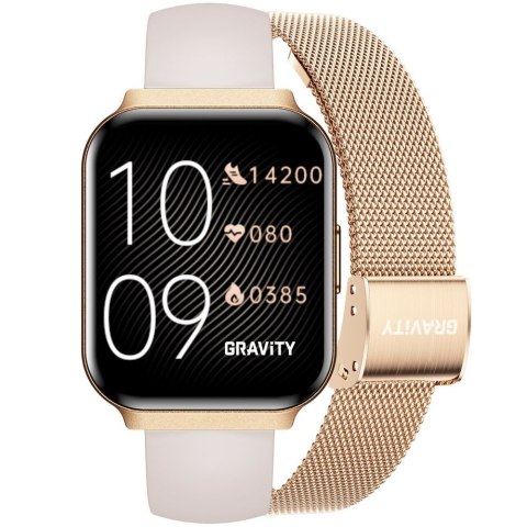 Smartwatch Gravity GT44-2 Różowe Złoto + Pasek i Bransoleta
