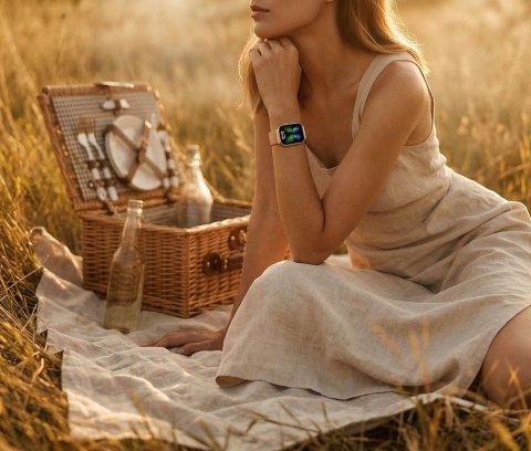 Smartwatch Gravity GT44-2 Różowe Złoto + Pasek i Bransoleta
