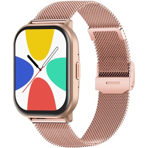 Damski Smartwatch Gravity GT43-1: Różowy Pasek + Bransoleta