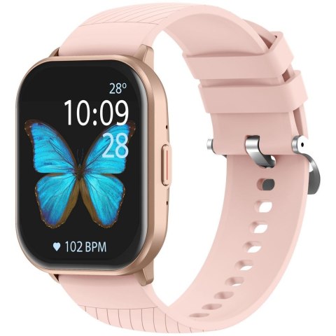 Damski Smartwatch Gravity GT43-1: Różowy Pasek + Bransoleta