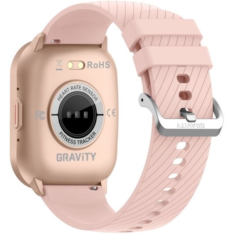 Damski Smartwatch Gravity GT43-1: Różowy Pasek + Bransoleta