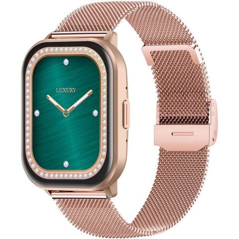 Smartwatch Gravity GT43-4 Różowa Koperta + Biały Pasek + Mesh