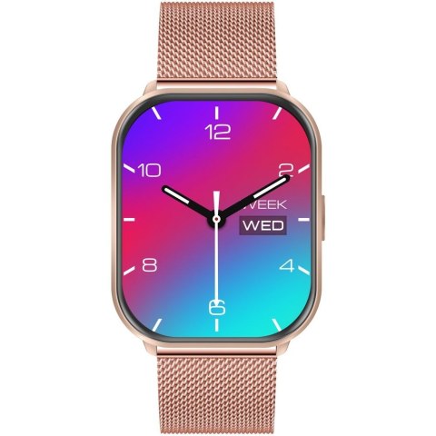 Smartwatch Gravity GT43-4 Różowa Koperta + Biały Pasek + Mesh