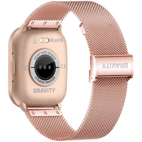 Smartwatch Gravity GT43-4 Różowa Koperta + Biały Pasek + Mesh