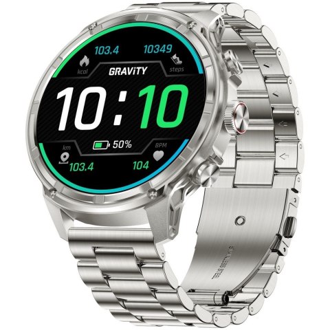 Smartwatch Gravity GT41-3 Srebrny - Zestaw Pasek + Bransoleta