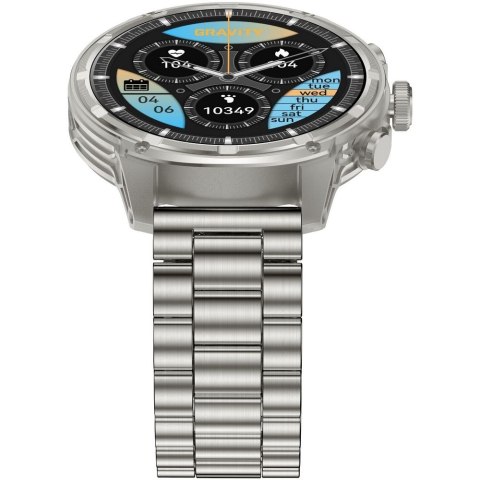 Smartwatch Gravity GT41-3 Srebrny - Zestaw Pasek + Bransoleta