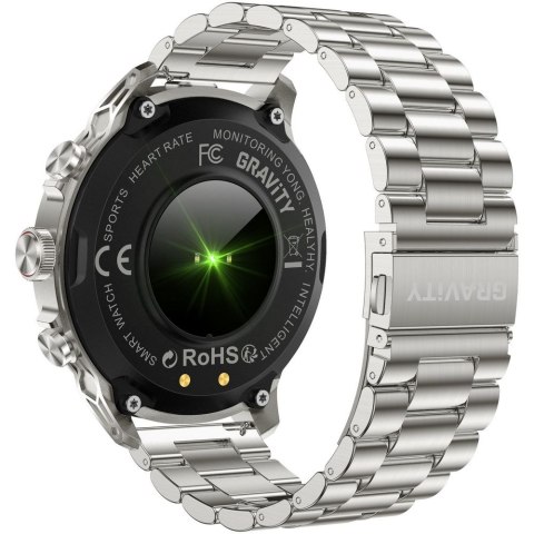 Smartwatch Gravity GT41-3 Srebrny - Zestaw Pasek + Bransoleta