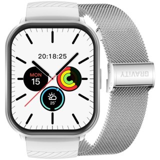 Damski Smartwatch Gravity GT43-2 Srebrny - Pasek i Bransoleta