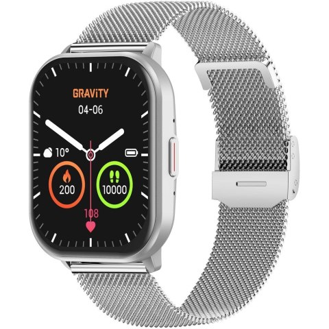 Damski Smartwatch Gravity GT43-2 Srebrny - Pasek i Bransoleta
