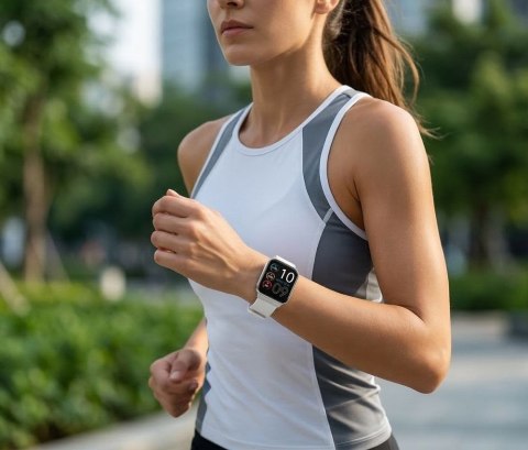 Smartwatch damski Gravity GT44-4 Srebrny - Zestaw Premium