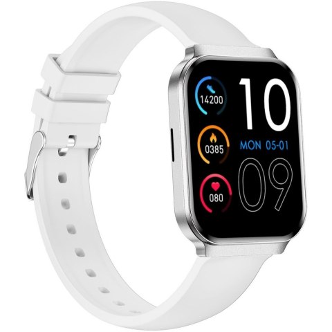Smartwatch damski Gravity GT44-4 Srebrny - Zestaw Premium