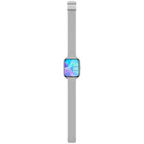 Smartwatch damski Gravity GT44-4 Srebrny - Zestaw Premium